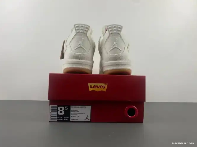 Bmlin Air 4 Jordan x AO2571-100 Levi's 'White' 0601